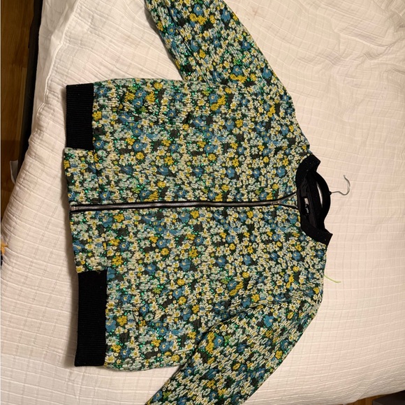 Sister Jane Floral Bomber Jacket Medium - Picture 3 of 3